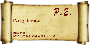 Palg Emese névjegykártya